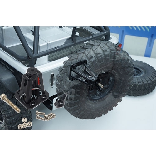 Yeah Racing supporto porta ruota di scorta in metallo per Axial SCX10 Scaler Jeep