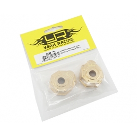 Yeah Racing Tappo trasmissione ruote in OTTONE da 42gr ANT/POST (2) x TRAXXAS TRX-4