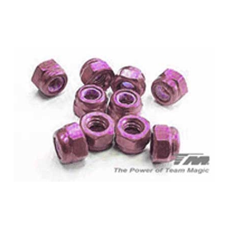 dado frenato in alluminio 3mm (10) rosa