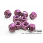 dado frenato in alluminio 3mm (10) rosa