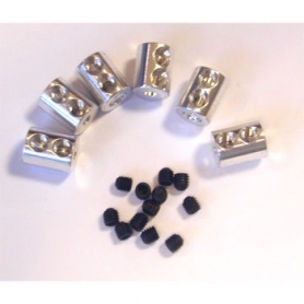 collarini x leveraggi doppio bloccaggio in alluminio (6) argento