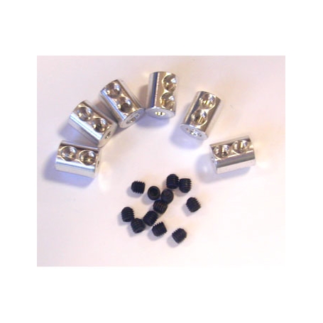 collarini x leveraggi doppio bloccaggio in alluminio (6) argento