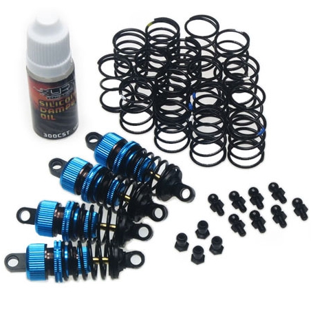 yeah racing set ammortizzatori 50mm per 1/10 touring shock gear (4) blu