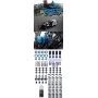 yeah racing set ammortizzatori 50mm per 1/10 touring shock gear (4) blu