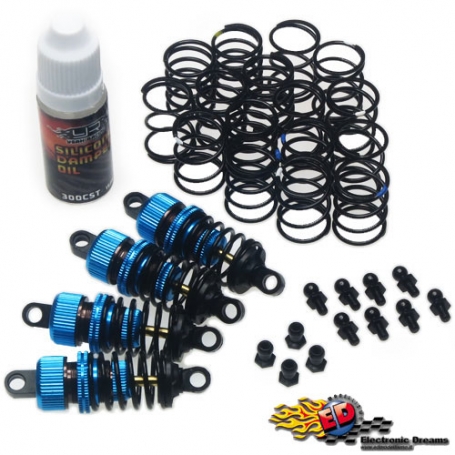 yeah racing set ammortizzatori 55mm per 1/10 touring shock gear (4) blu