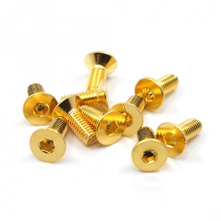 yeah racing viti in acciaio grado 12.9 placcate oro 24k testa svasata 3x10mm (10)