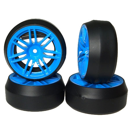 yeah racing spec d gomme da drift offset +6 con cerchio 7 raggi sdoppiati blu