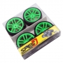 yeah racing spec d cx10 gomme da drift offset +3 con cerchio 10 raggi verdi