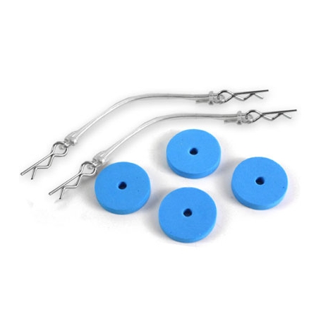 yeah racing spugnette protezione carrozzeria blu con clips collegate con filo da 75mm