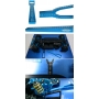 yeah racing scalimetro con incrementi da 0.2mm e misuratore altezza blu