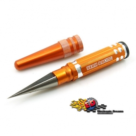 yeah racing svasatore perforatore per carrozzerie 0/14mm con cappuccio in alluminio orange