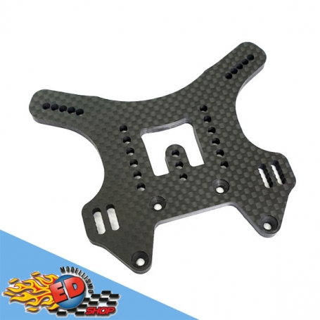 s-workz s35-4 carbon rear shock plate by rc carbon cavalieri