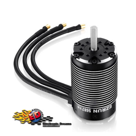 ezrun 5687sl 1100kv sensorless motore brushless 4 poli 1/5 cablato con sensore di temperatura hw30402550