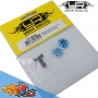 yeah racing rondelle in alluminio per alettone buggy 1/8 blu