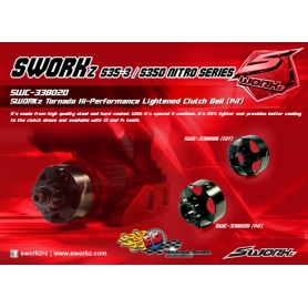 s-workz tornado campana frizione alleggerita ventilata 14t in acciaio