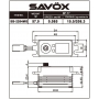 SAVOX SB2264MG Low Profile Digital Brushless Servo Aluminium Case 7,4V 15kg/0,085sec