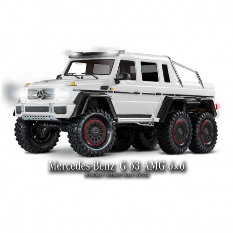 TRX-6 Mercedes-Benz G 63 AMG 6×6 Trail Crawler con Kit Luci-Bianco