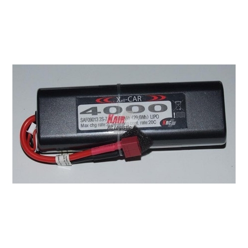 BATTERIA LiPo Xell-Car ROUND 7.4V 4000MAH