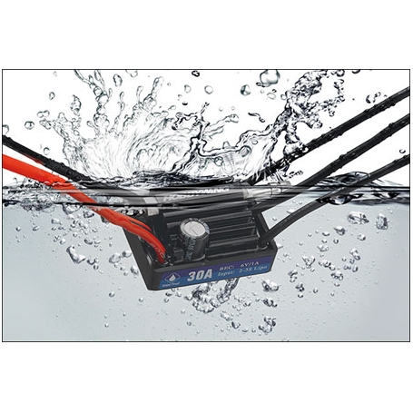hobbywing seaking v3 30a. regolatore elettronico waterproof con raffreddamento ad acqua 30302060